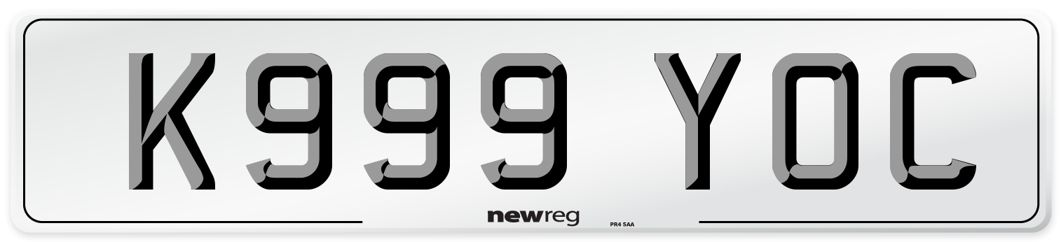 K999 YOC Number Plate from New Reg